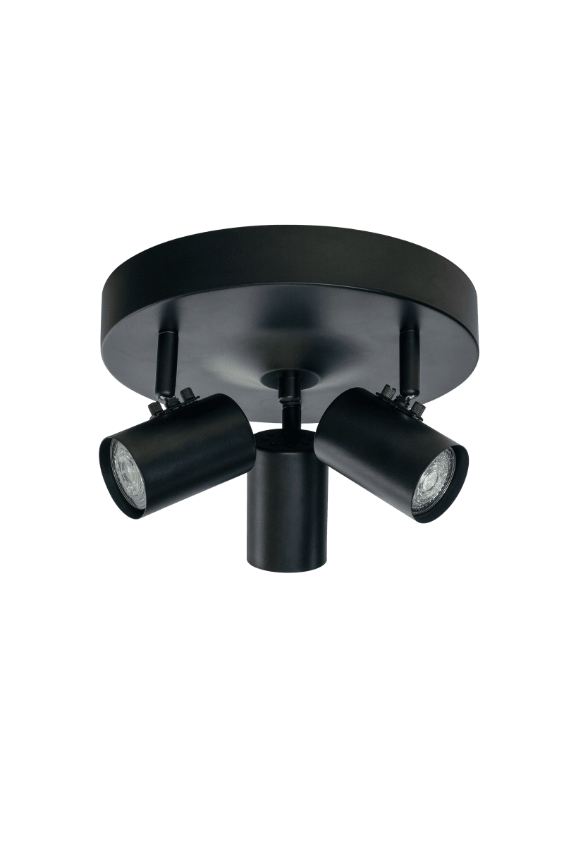 Hugin 3 Schwarz spotlight Von Aneta Lighting - Der praktische Strahler Hugin mit seinen drei verstellbaren Leuchtenk&ouml;pfen erm&ouml;glicht es Ihnen, das Licht ganz einfach nach Ihren W&uuml;nschen auszurichten.