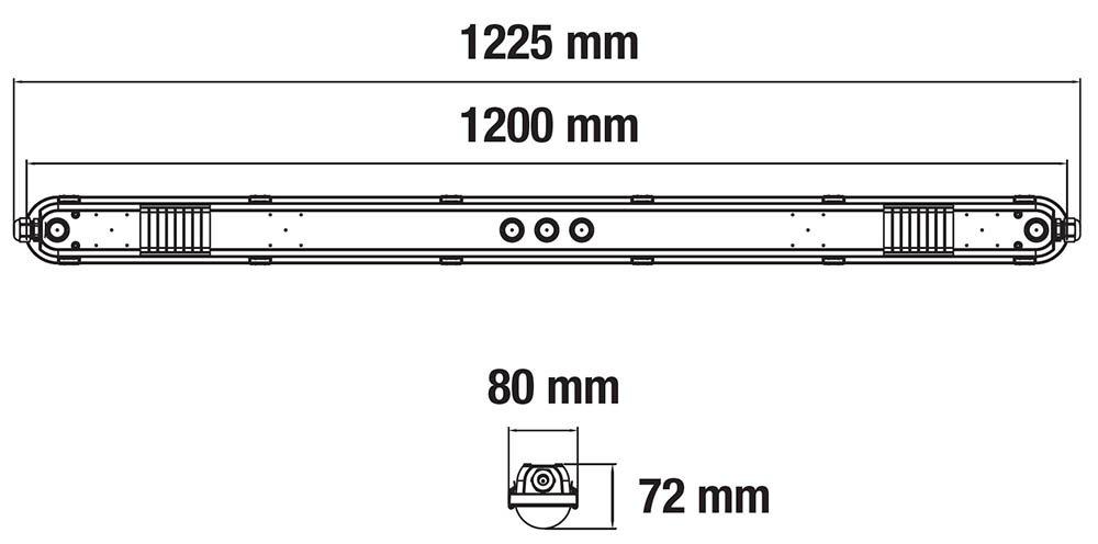 Sixtyfivey 4000K 120cm Grau Von Designlight - Die Leuchte bietet Flexibilit&auml;t und einfache Handhabung dank Funktionen wie:&nbsp;Einstellbare Leistung per DIP-Schalter zur bedarfsgerechten AnpassungDurchgangsanschluss f&uuml;r problemlose Kabeldurchf&uuml;hrungKabelhalterung im Lieferumfang enthaltenRobuste Konstruktion f&uuml;r DauerbetriebLichtstrom:23 W: 3224 lm29 W: 3950 lm34 W: 4726 lm40 W: 5800 lmIK08.