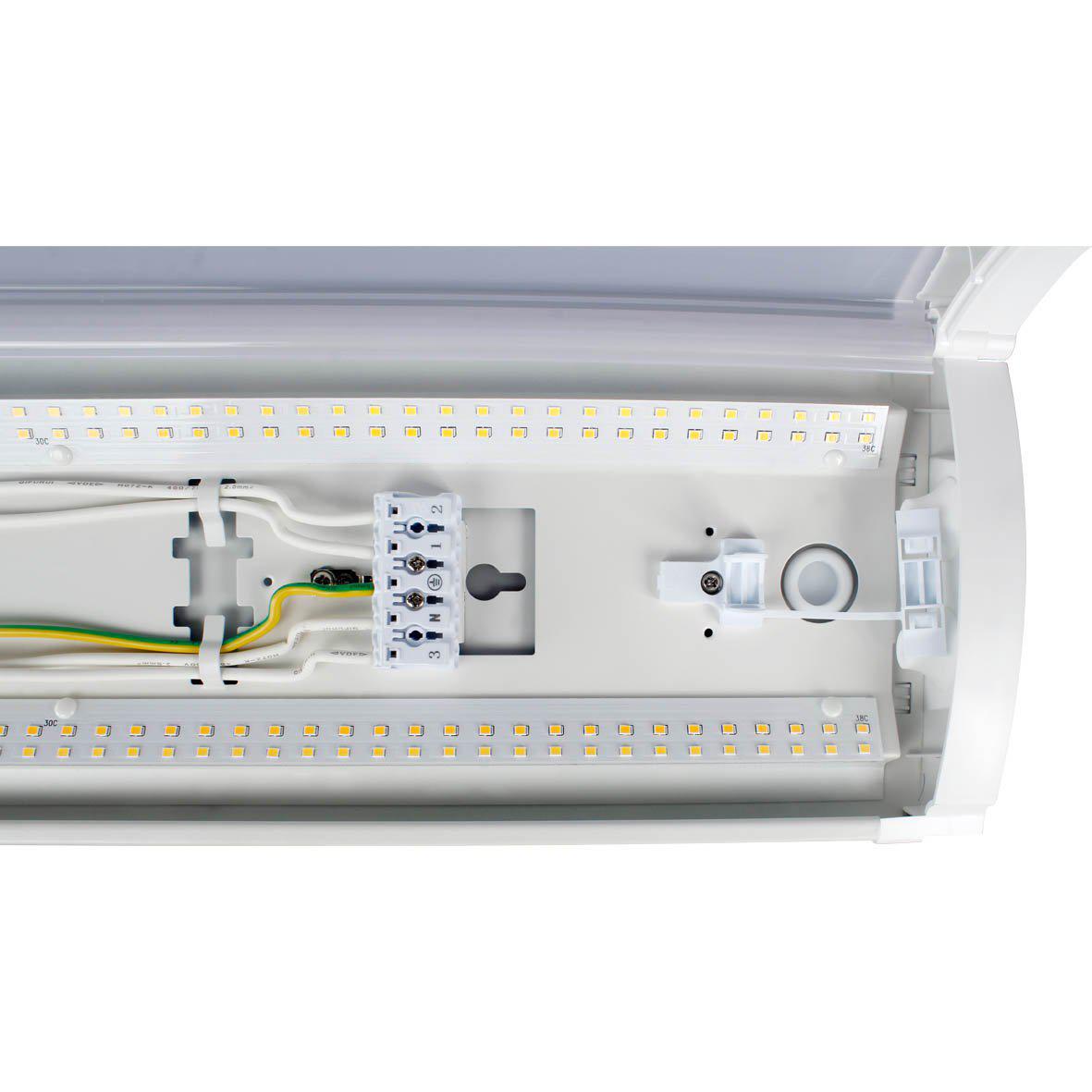 Liny Grab 3000/4000K 150cm Weiß Von Designlight - Liny Grab eignet sich beispielsweise ideal f&uuml;r Flure, Lagerhallen, Keller und Gesch&auml;fte und ist sowohl f&uuml;r Neuinstallationen als auch f&uuml;r die Modernisierung &auml;lterer Beleuchtungsl&ouml;sungen bestens geeignet.
