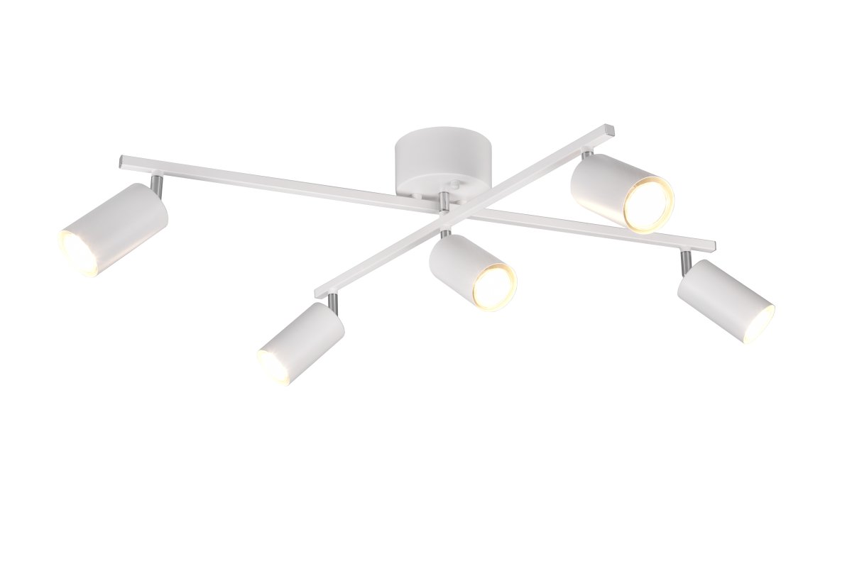 Marlina 5 Weiß spotlight Von Trio Lighting - Die Lampe eignet sich ideal für die Küche, den Flur oder das Wohnzimmer.
