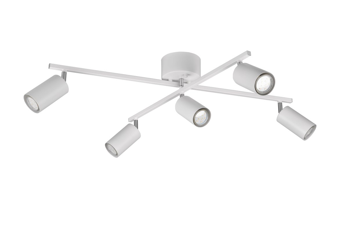Marlina 5 Weiß spotlight Von Trio Lighting - Die Lampe eignet sich ideal für die Küche, den Flur oder das Wohnzimmer.