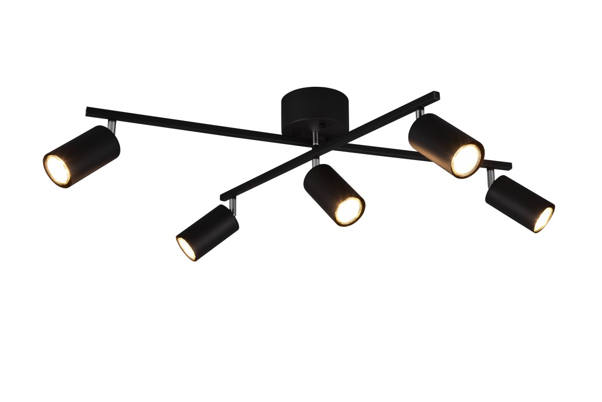Marlina 5 Schwarz spotlight Von Trio Lighting - Die Lampe eignet sich ideal für die Küche, den Flur oder das Wohnzimmer.