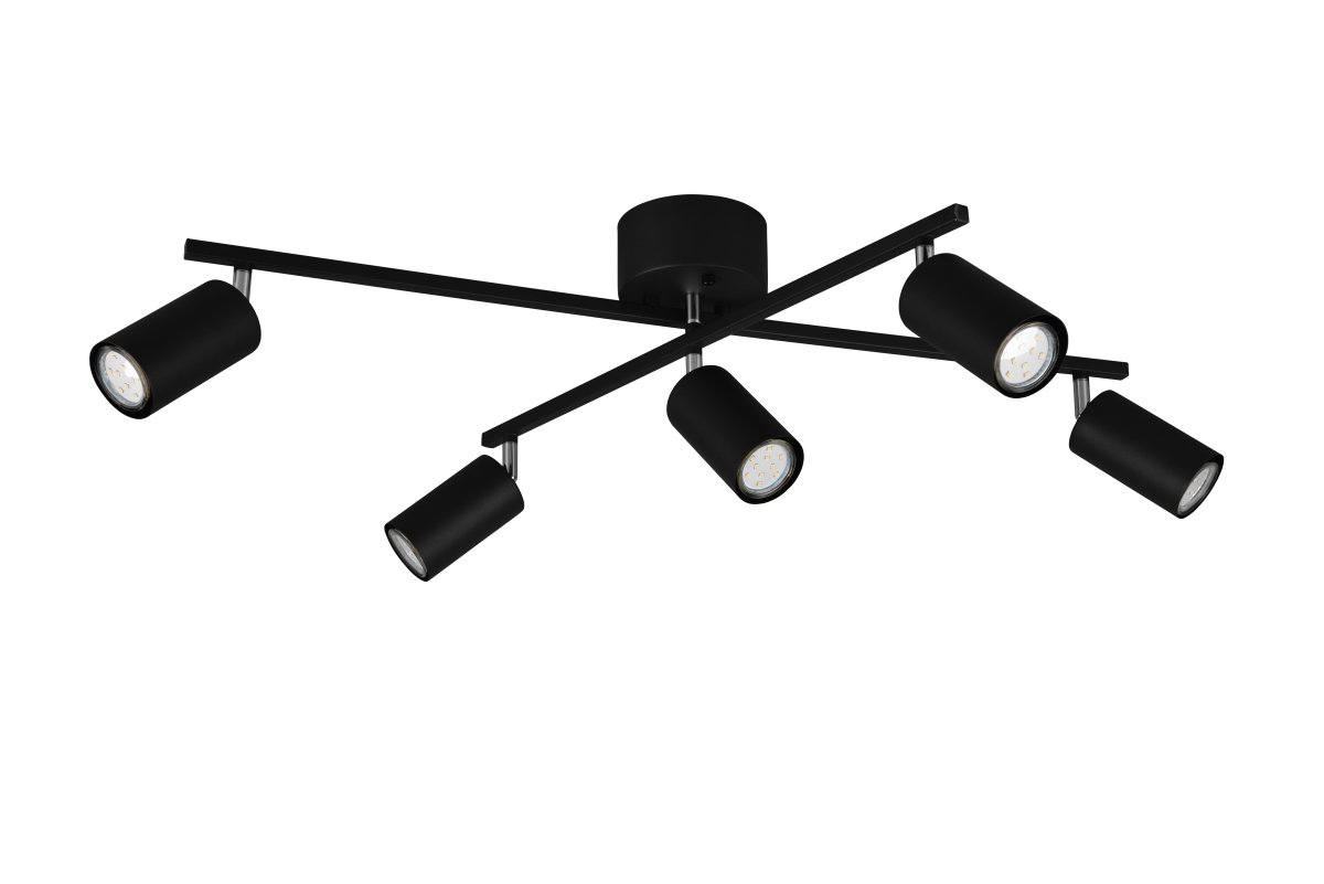Marlina 5 Schwarz spotlight Von Trio Lighting - Die Lampe eignet sich ideal für die Küche, den Flur oder das Wohnzimmer.