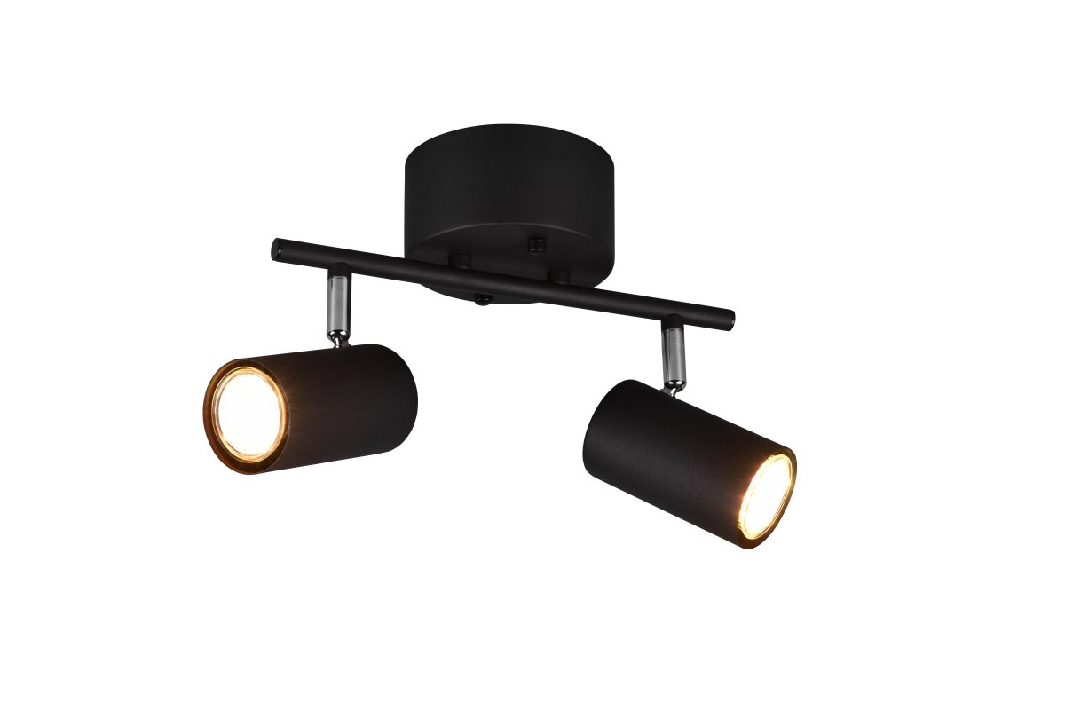 Marlina 2 Schwarz spotlight Von Trio Lighting - Die moderne 2-flammige Deckenleuchte MARLEY sorgt mit ihrem stilvollen Design für eine individuelle Beleuchtung im Wohnzimmer oder Flur.