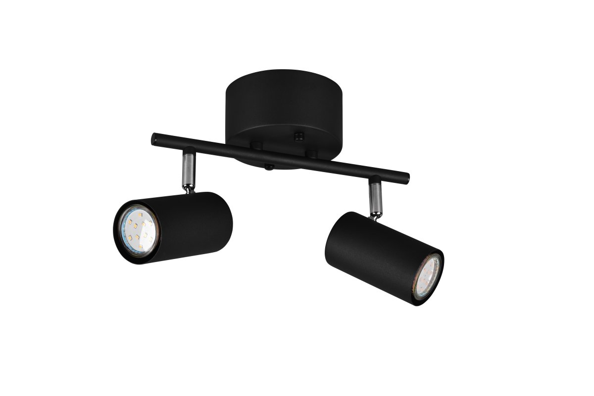 Marlina 2 Schwarz spotlight Von Trio Lighting - Die moderne 2-flammige Deckenleuchte MARLEY sorgt mit ihrem stilvollen Design für eine individuelle Beleuchtung im Wohnzimmer oder Flur.