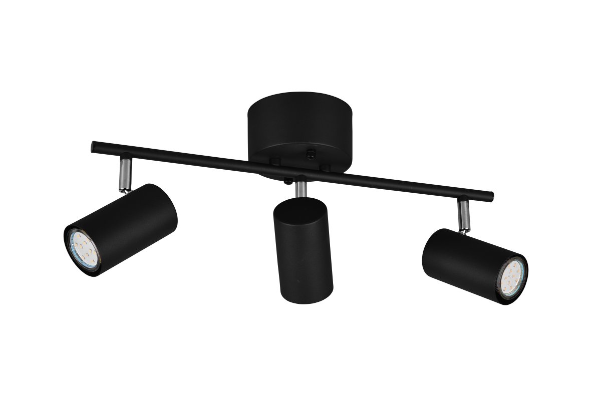 Marlina 3 Schwarz spotlight Von Trio Lighting - Die moderne Deckenleuchte MARLEY mit 3 Lampen bietet individuelle Beleuchtung im Wohnzimmer oder Flur.