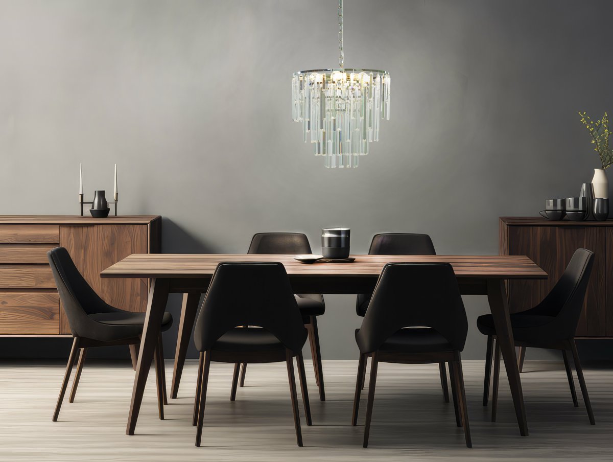 Strati Ø45 Chrom kristall Von Aneta Lighting - Strati ist ein moderner Kristallleuchter mit einem prachtvollen und exklusiven Ausdruck, der die Blicke auf sich zieht.