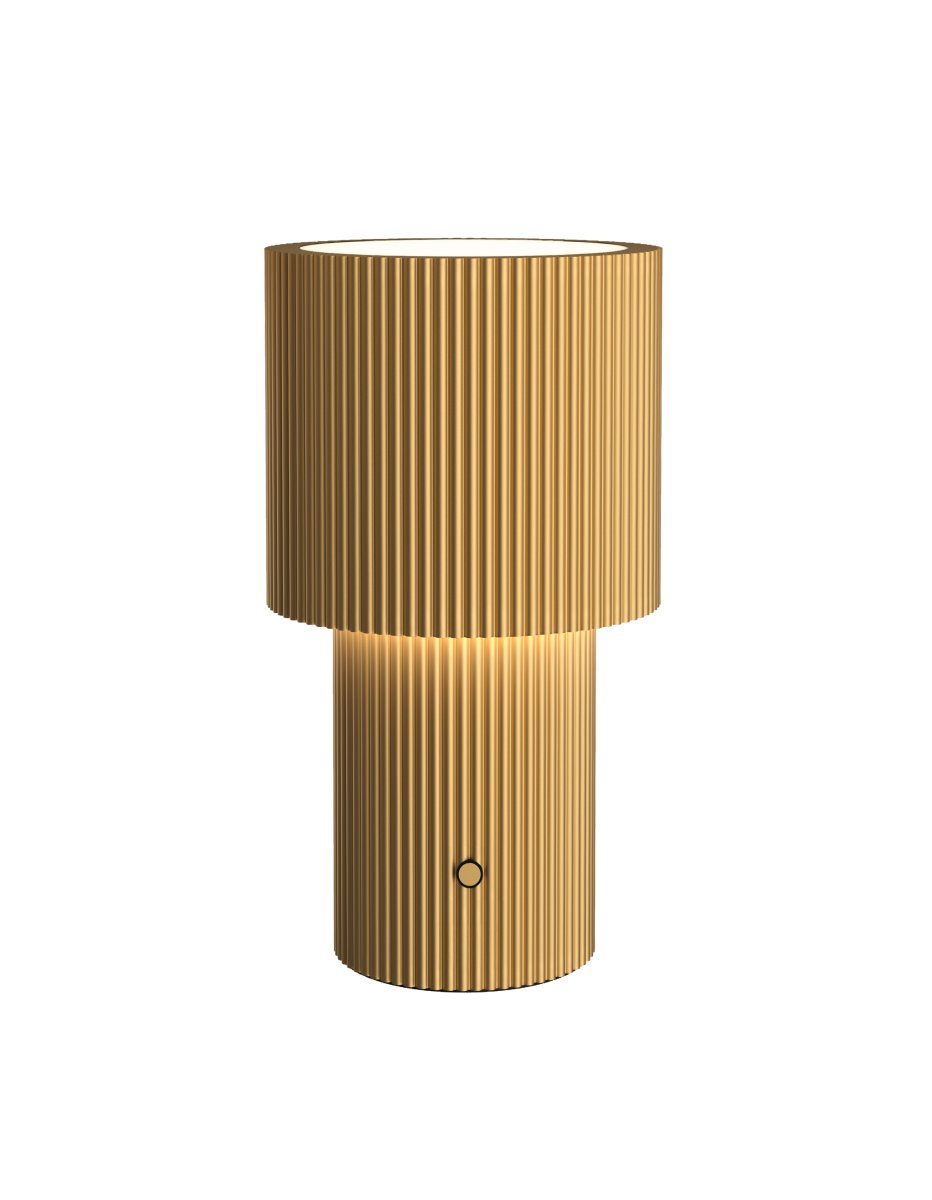 Iluma 22cm Gold tragbare Von Herstal - Ob ruhige Morgenstunden am Fenster oder Abendessen auf dem Balkon &ndash; sie ist immer griffbereit und sorgt f&uuml;r die richtige Atmosph&auml;re.