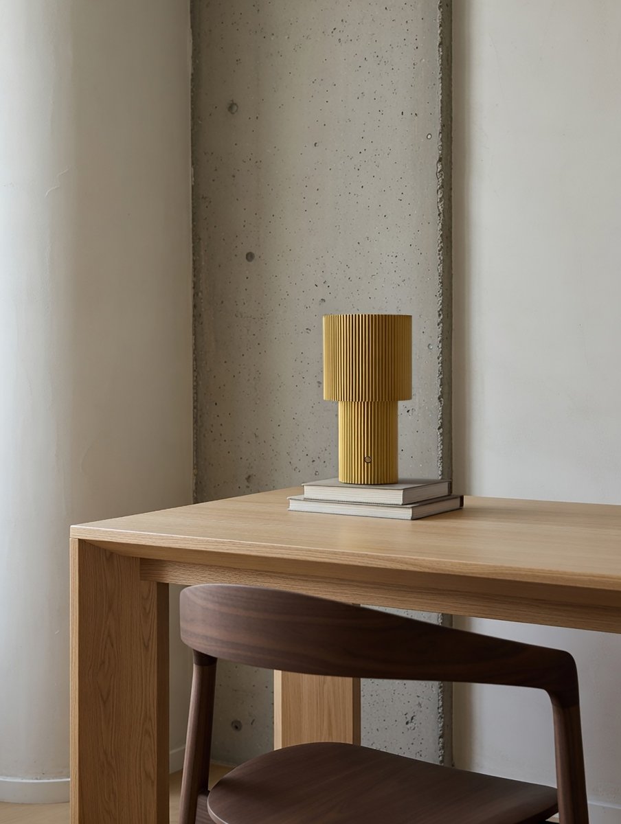 Iluma 22cm Gold tragbare Von Herstal - Ob ruhige Morgenstunden am Fenster oder Abendessen auf dem Balkon &ndash; sie ist immer griffbereit und sorgt f&uuml;r die richtige Atmosph&auml;re.