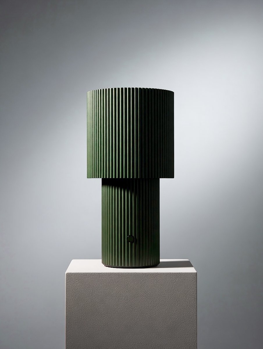 Iluma 22cm Olivgrün tragbare Von Herstal - Ob ruhige Morgenstunden am Fenster oder Abendessen auf dem Balkon &ndash; sie ist immer griffbereit und sorgt f&uuml;r die richtige Atmosph&auml;re.