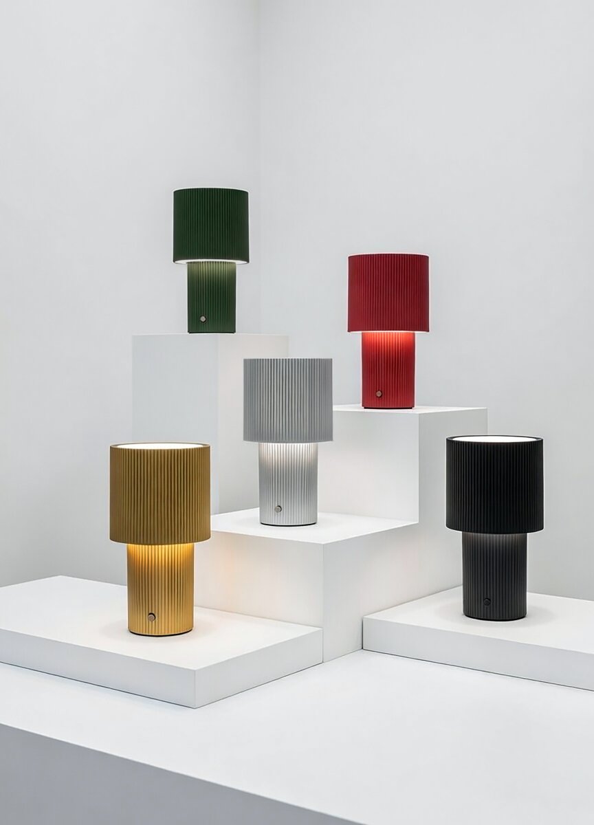 Iluma 22cm Olivgrün tragbare Von Herstal - Ob ruhige Morgenstunden am Fenster oder Abendessen auf dem Balkon &ndash; sie ist immer griffbereit und sorgt f&uuml;r die richtige Atmosph&auml;re.