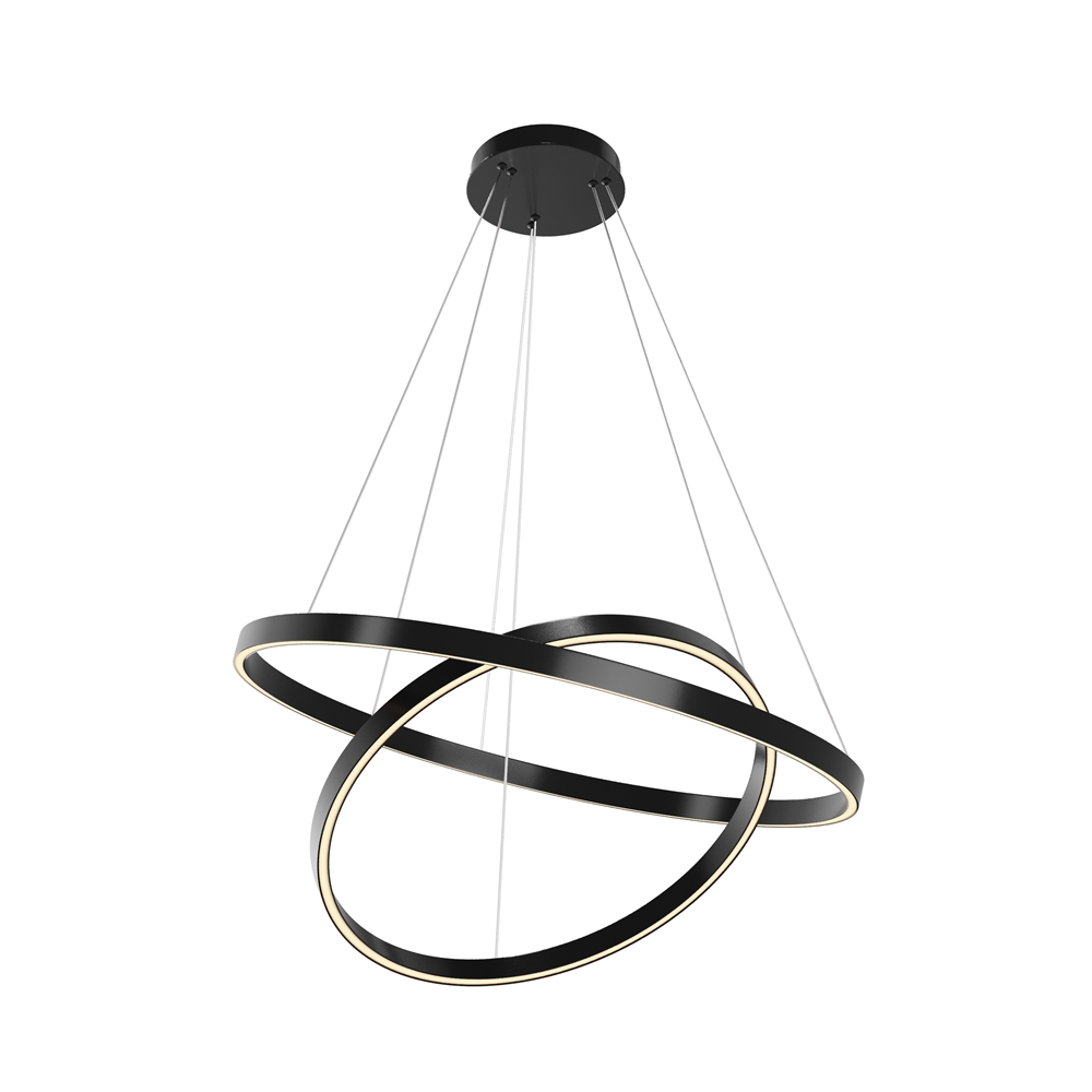 Rim Ø80 Schwarz hängelampe Von Maytoni - Die beiden Ringe lassen sich individuell in H&ouml;he und Winkel verstellen, sodass Sie einen pers&ouml;nlichen Ausdruck schaffen und die Form der Leuchte an den Raum anpassen k&ouml;nnen.