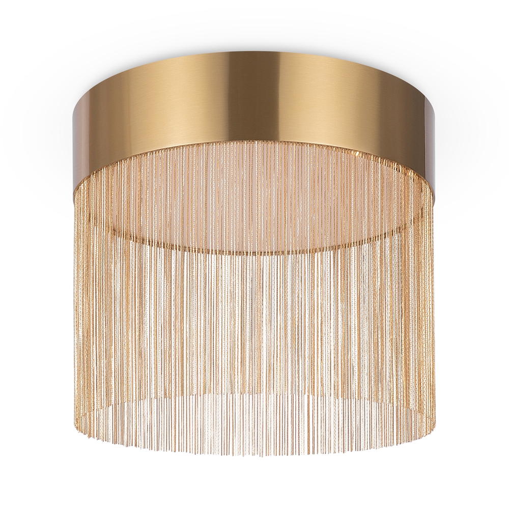Imaginary Ø35 Gold deckenleuchte Von Maytoni - Imaginary ist eine elegante Deckenleuchte aus Metall mit einem luxuri&ouml;sen Goldfinish und dekorativen Kettendetails, die einen weichen und exklusiven Eindruck hinterlassen.