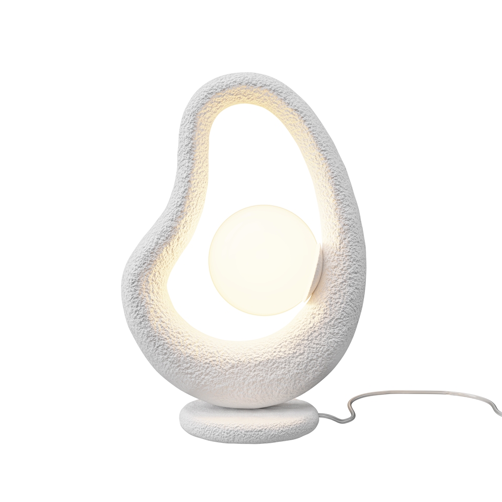 Opus 38cm Weiß tischlampe Von Maytoni - Der wei&szlig;e Glasschirm verbreitet ein sanftes und angenehmes Licht, das eine harmonische Atmosph&auml;re im Raum schafft.