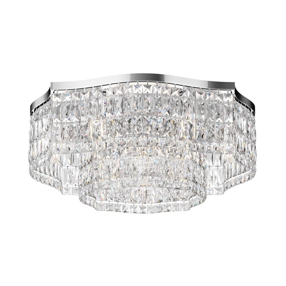 Dune Ø60 Chrom kristall Von Maytoni - Die funkelnden Prismen fangen das Licht ein und erzeugen eine luxuri&ouml;se Atmosph&auml;re im Raum.