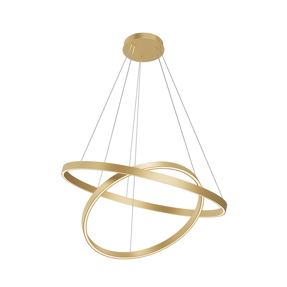 Rim Ø80 Messing hängelampe Von Maytoni - Die beiden Ringe lassen sich individuell in H&ouml;he und Winkel verstellen, wodurch Sie einen pers&ouml;nlichen Ausdruck schaffen und die Form der Leuchte an den Raum anpassen k&ouml;nnen.