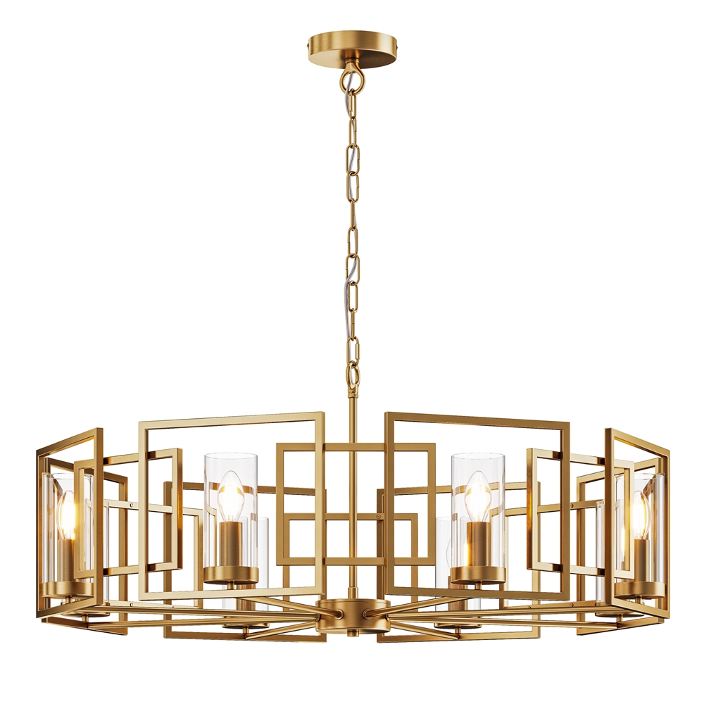 Bowi Ø88 Gold hängelampe Von Maytoni - Die zylindrischen, klaren Glaskuppeln umschlie&szlig;en die Lichtquellen und sorgen f&uuml;r eine stimmungsvolle Lichtverteilung im Raum.