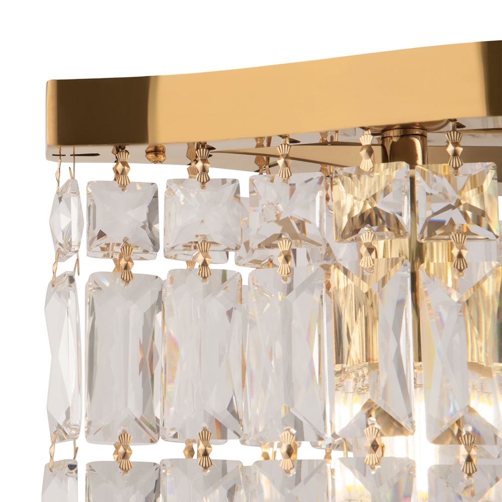 Dune 93cm Gold kristall Von Maytoni - Die funkelnden Prismen fangen das Licht ein und erzeugen eine luxuri&ouml;se Atmosph&auml;re im Raum.