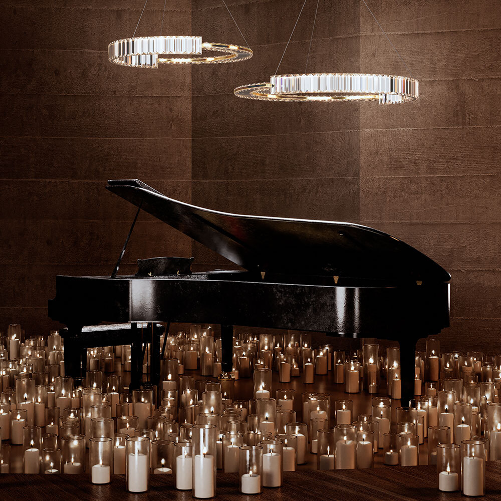Krone Ø80 Messing hängelampe Von Maytoni - Mit ihrem gro&szlig;z&uuml;gigen Durchmesser von 80 cm wird sie zu einem luxuri&ouml;sen Blickfang im Zuhause und verbreitet ein warmes und stimmungsvolles Licht.