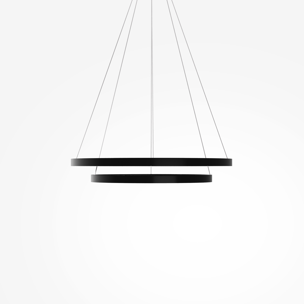Rim Ø80 Schwarz hängelampe Von Maytoni - Die beiden Ringe lassen sich individuell in H&ouml;he und Winkel verstellen, sodass Sie einen pers&ouml;nlichen Ausdruck schaffen und die Form der Leuchte an den Raum anpassen k&ouml;nnen.