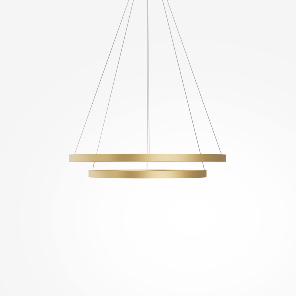 Rim Ø80 Messing hängelampe Von Maytoni - Die beiden Ringe lassen sich individuell in H&ouml;he und Winkel verstellen, wodurch Sie einen pers&ouml;nlichen Ausdruck schaffen und die Form der Leuchte an den Raum anpassen k&ouml;nnen.