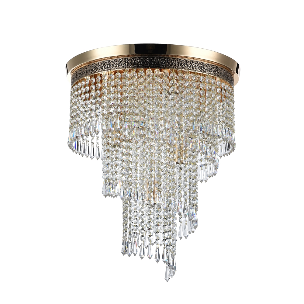 Cascade Ø42 Gold kristall Von Maytoni - Cascade ist eine luxuri&ouml;se Kristalllampe aus Metall mit einem eleganten Gold-Finish.