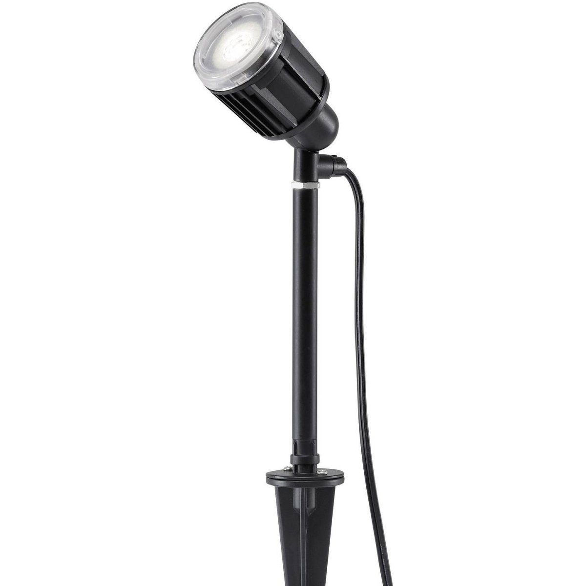 Amalfi Spotlight Schwarz Von Konstsmide - Schaffen Sie mit diesem eleganten Strahler aus schwarzem Aluminium eine harmonische und ordentliche Atmosph&auml;re in Ihrem Garten.