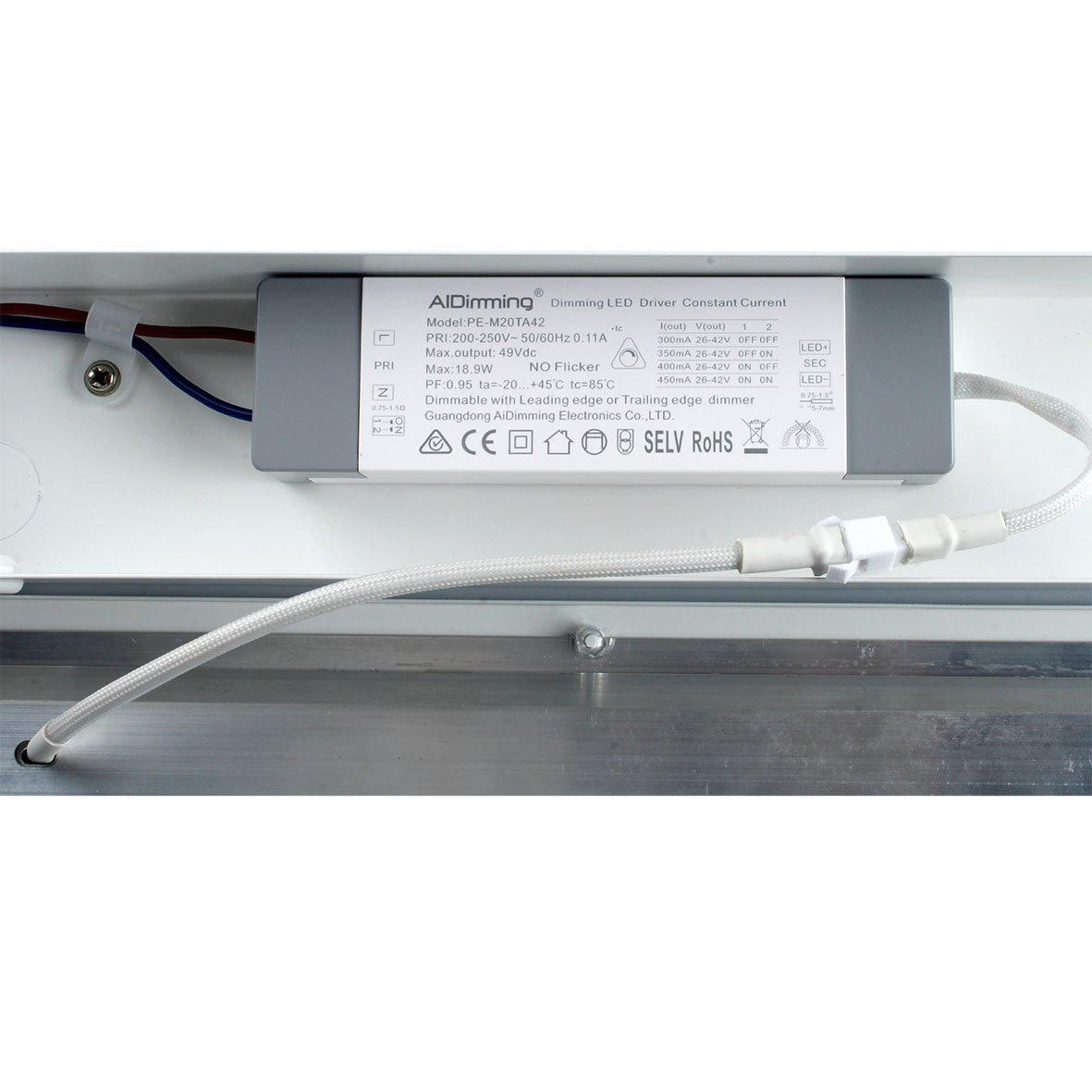 Bänky m. uttag 118cm Weiß Von Designlight - Dimmbar f&uuml;r die richtige StimmungDie Leuchte ist mit Fas-dim dimmbar (kompatibel mit Phasenanschnitt- und Phasenabschnittdimmern), sodass Sie die Helligkeit ganz einfach an Ihre Bed&uuml;rfnisse anpassen k&ouml;nnen.