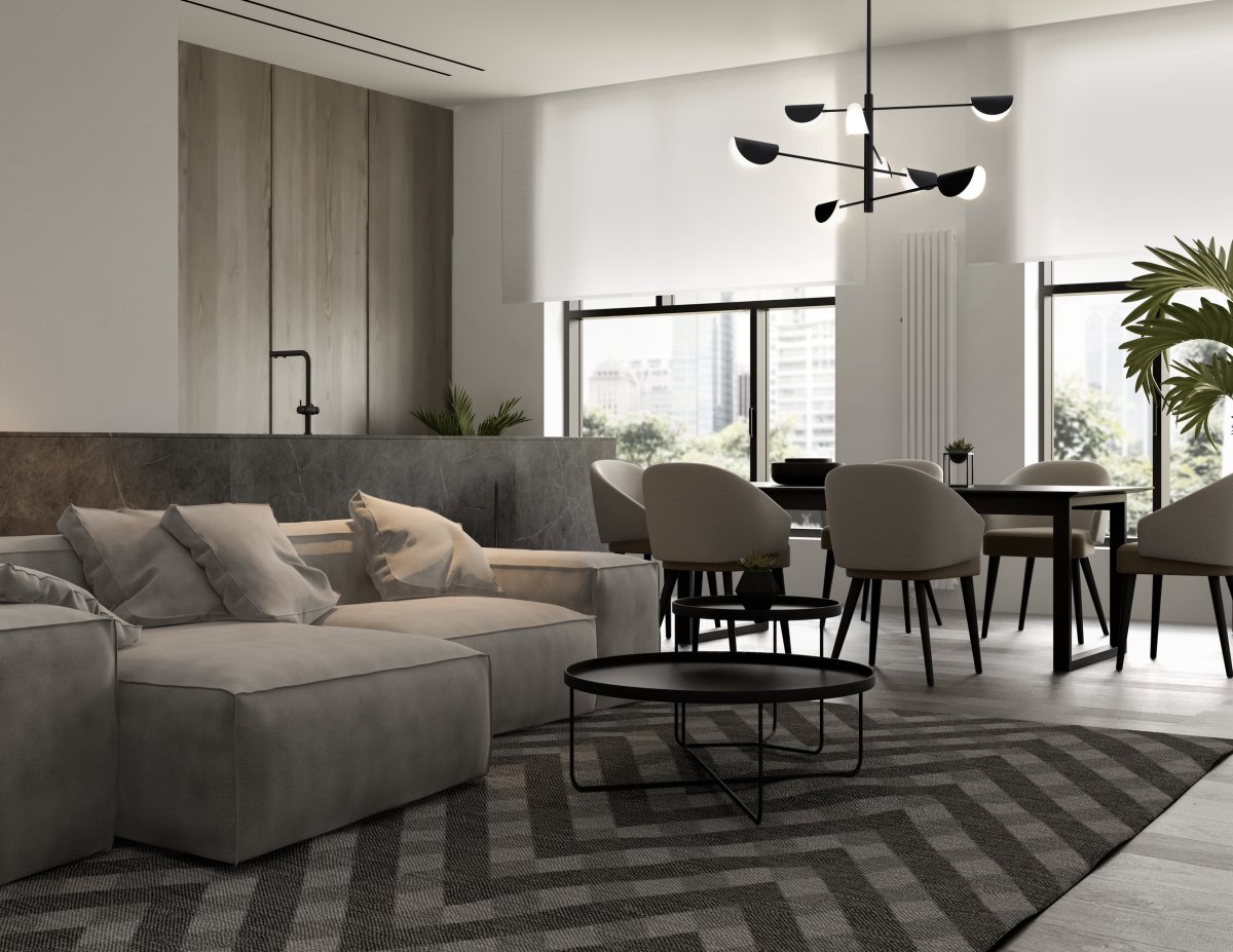 Mollis 125cm Schwarz hängelampe Von Maytoni - Hergestellt aus schwarzem Metall mit weich konturierten Kuppeln und versteckten Lichtquellen unter einem Acryldiffusor, der für ein subtiles und angenehmes Licht sorgt.