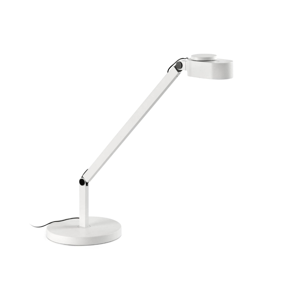 Inviting 86cm Weiß schreibtischlampe Von Faro Barcelona - Durch Aufschieben des oberen Rings und Hin- und Herbewegen des Kopfes regulieren Sie die Helligkeit, durch Drehen ver&auml;ndern Sie die Farbtemperatur.