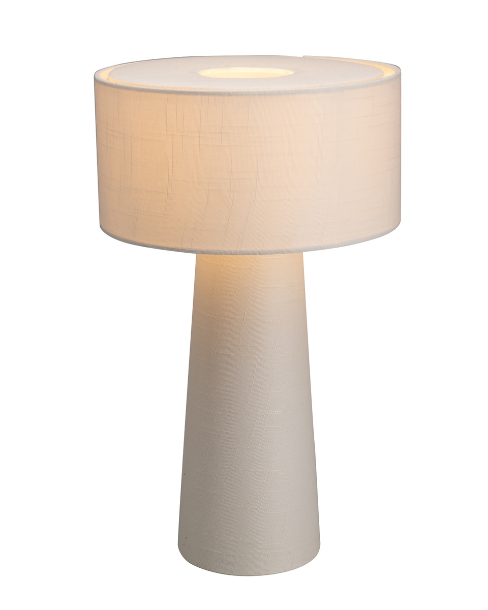 Linum 50cm Weiß tischlampe Von By Rydéns - Linum ist eine stilvolle und dekorative Tischleuchte aus wei&szlig;em Leinen, die Ihrem Zuhause eine sanfte und harmonische Note verleiht.