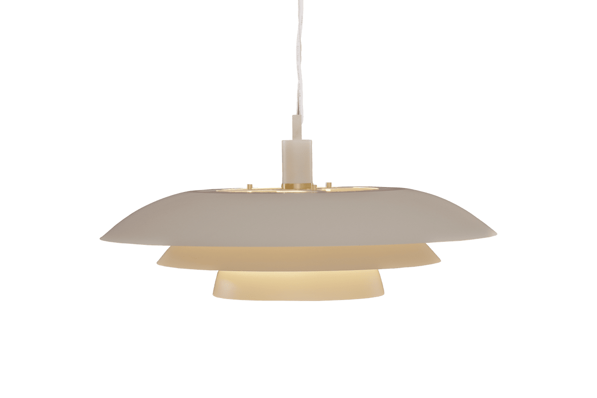 Epsilon Ø56 Beige hängelampe Von Aneta Lighting - Epsilon wird mit zwei S&auml;tzen Zierringen und -kn&ouml;pfen geliefert.