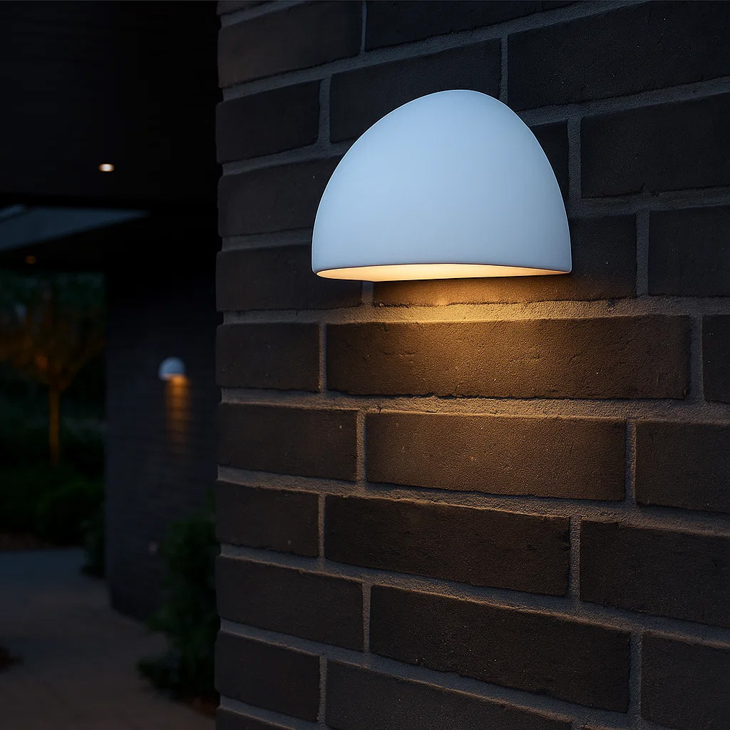 Karlskrona Weiß außenlampe Von Nordic Lighting - Sie eignet sich am besten f&uuml;r den Eingang, die Terrasse oder mehrere in einer Reihe entlang der Fassade.