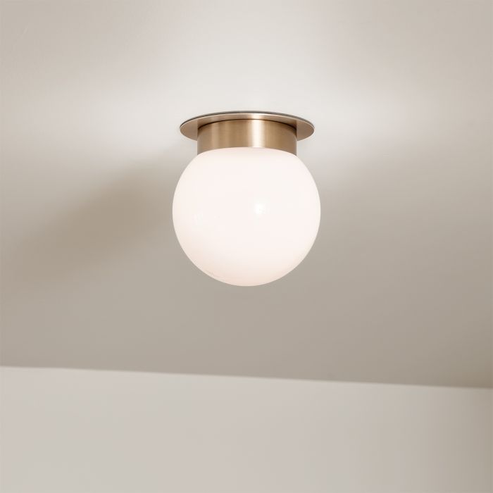 Albers Ø20 Messing deckenleuchte Von Elstead Lighting - Die Deckenleuchte Albers spendet ein sch&ouml;nes und gleichm&auml;&szlig;iges Licht, sowohl einzeln als auch in Kombination mit mehreren Leuchten.