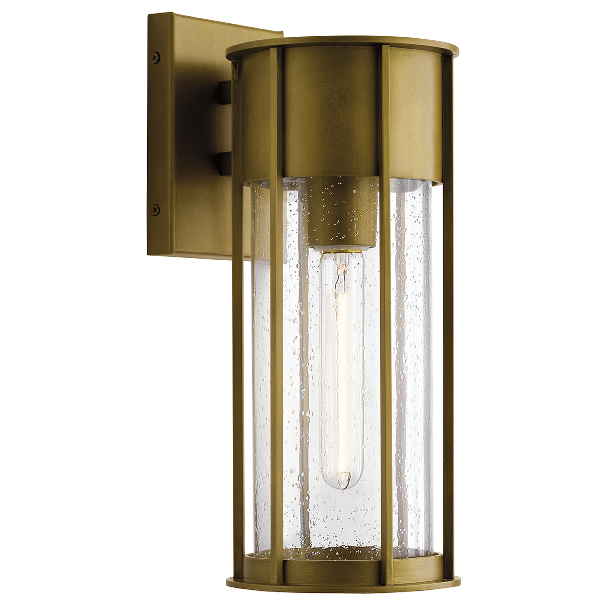 Camillo 37cm Messing außenlampe Von Elstead Lighting - Med sin robusta metallkonstruktion och klarglas med bubbeleffekt skapar den en vacker ljusspridning som f&ouml;rh&ouml;jer fasader, entr&eacute;er och uteplatser.