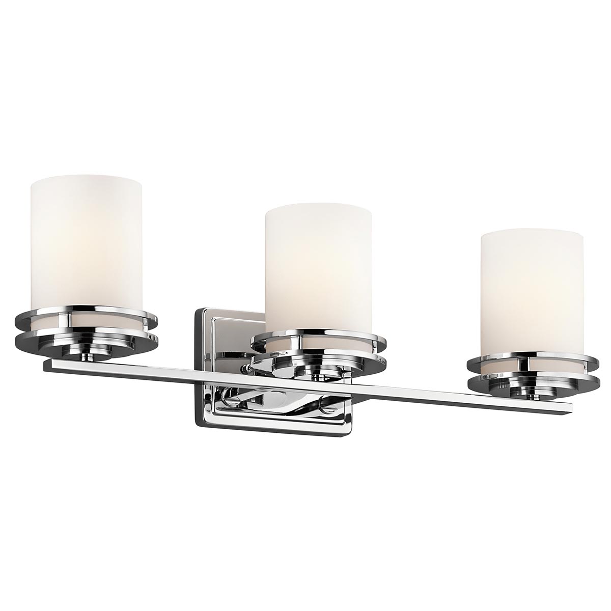 Hendrik 60cm Chrom poliert badezimmerlampe Von Elstead Lighting - Mit seiner polierten Chromoberfl&auml;che und den eleganten Opalglasschirmen hinterl&auml;sst es einen stilvollen und edlen Eindruck.