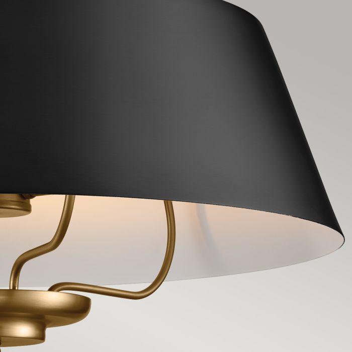 Luella Ø40 Schwarz hängelampe Von Elstead Lighting - Ausführungen: komplett in warmem, gebürstetem Naturmessing oder mit stilvollem Metallschirm in elegantem Schwarz.