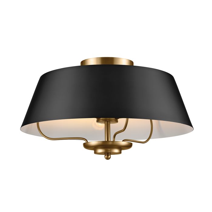 Luella Ø40 Schwarz hängelampe Von Elstead Lighting - Ausführungen: komplett in warmem, gebürstetem Naturmessing oder mit stilvollem Metallschirm in elegantem Schwarz.