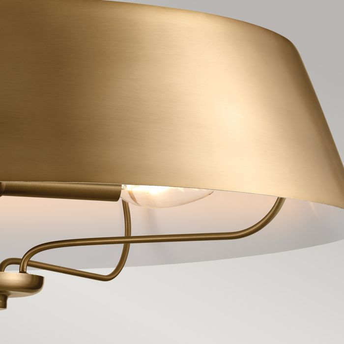Luella Ø56 Gebürstetes Messing hängelampe Von Elstead Lighting - Ausführungen: komplett in warmem, gebürstetem Naturmessing oder mit stilvollem Metallschirm in elegantem Schwarz.