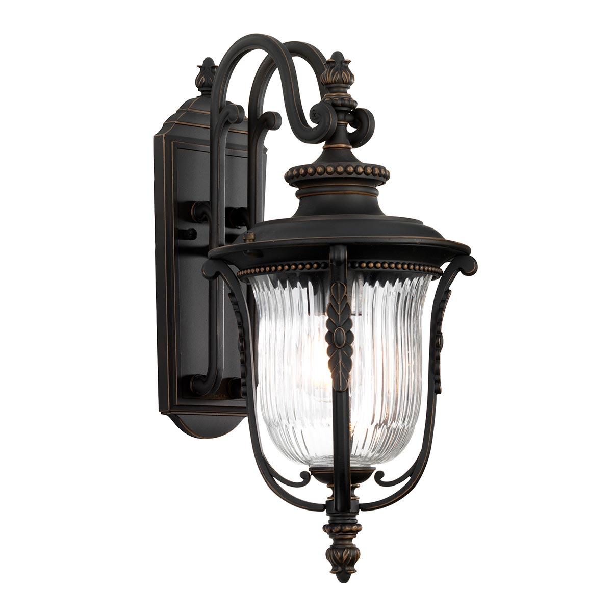 Luverne Bronze außenlampe Von Elstead Lighting - Die Wandleuchte Luverne in geölter Bronze hat ein elegantes und detailliertes Design, das die Außenumgebung aufwertet.