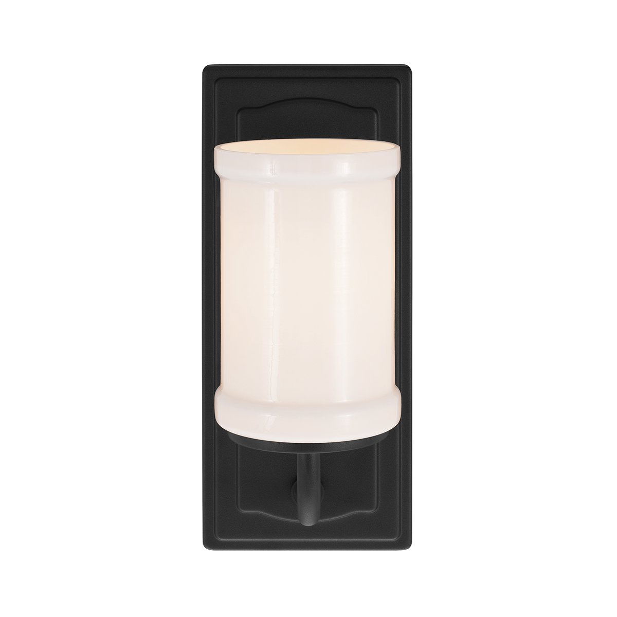 Vetivene 30cm Schwarz badezimmerlampe Von Elstead Lighting - Vetivene kann mit dem Glas nach oben oder unten montiert werden, was Flexibilit&auml;t bietet und sie beispielsweise perfekt f&uuml;r den Badezimmerspiegel macht.
