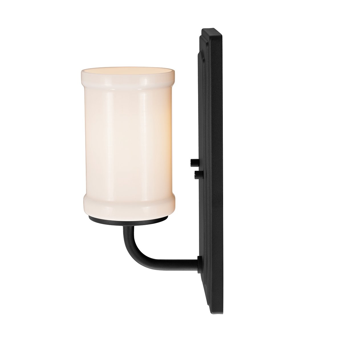 Vetivene 30cm Schwarz badezimmerlampe Von Elstead Lighting - Vetivene kann mit dem Glas nach oben oder unten montiert werden, was Flexibilit&auml;t bietet und sie beispielsweise perfekt f&uuml;r den Badezimmerspiegel macht.