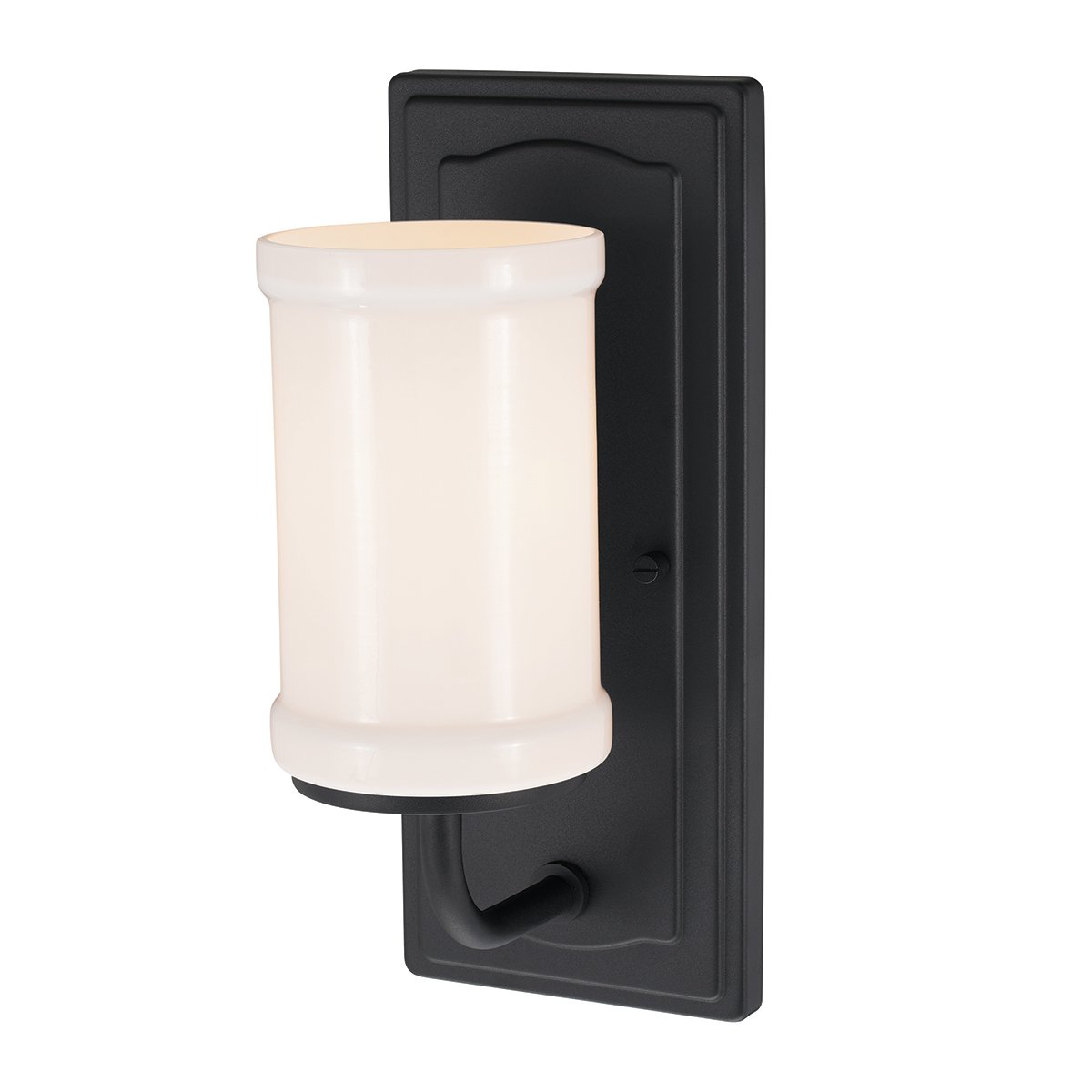 Vetivene 30cm Schwarz badezimmerlampe Von Elstead Lighting - Vetivene kann mit dem Glas nach oben oder unten montiert werden, was Flexibilit&auml;t bietet und sie beispielsweise perfekt f&uuml;r den Badezimmerspiegel macht.