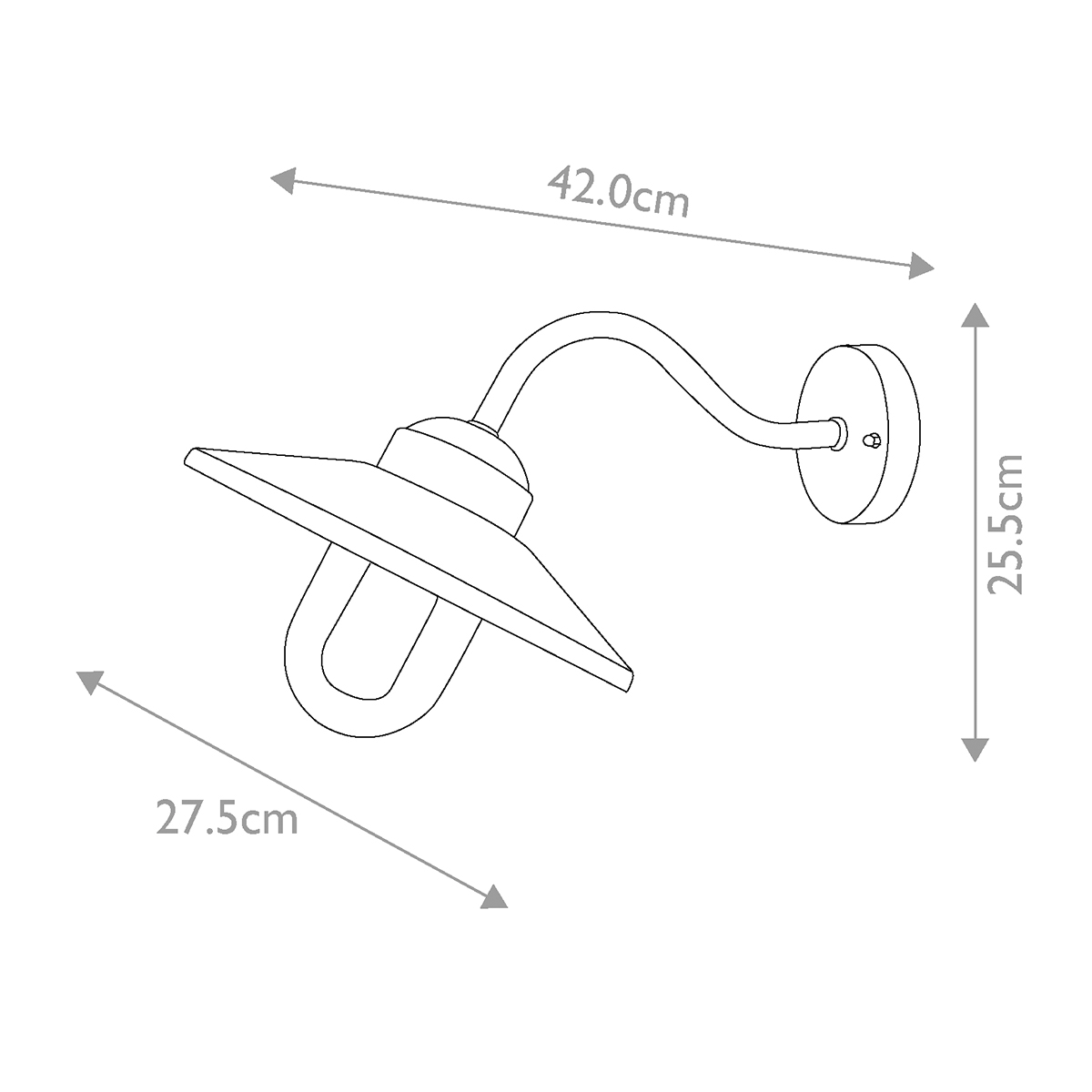 Klampenborg Ø28 ROT außenlampe Von Elstead Lighting - Tillverkad av rostfritt st&aring;l i oxid r&ouml;d finish och glas, erbjuder den en robust konstruktion som st&aring;r emot v&auml;der och vind.