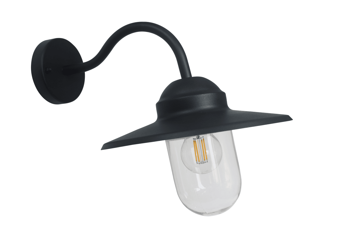 Ystad Schwarz außenlampe Von Lampan - Ystad &auml;r en klassisk stallykta i svart f&auml;rg och klart glas.