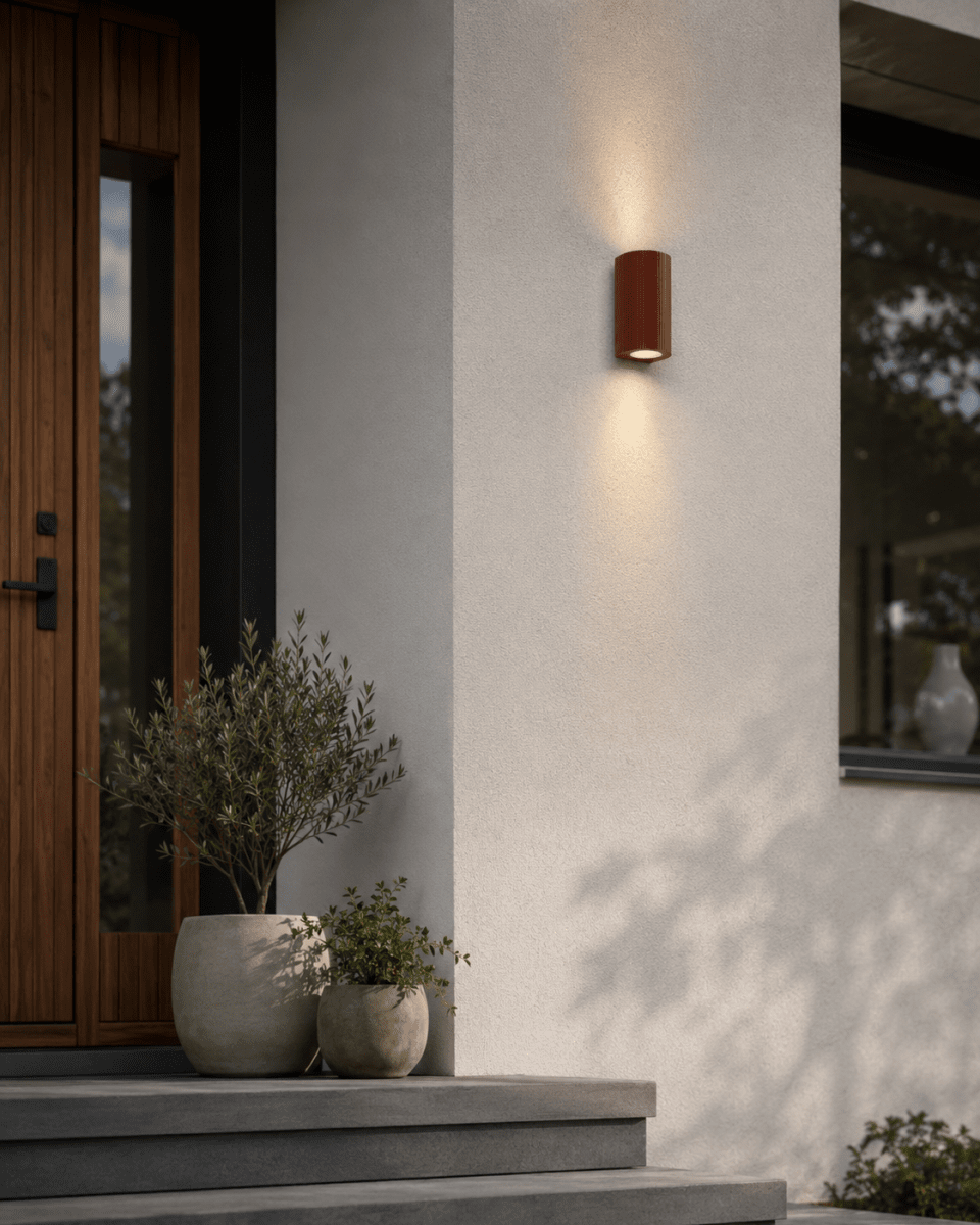 Freja Duo Rost außenlampe Von Lampan - Freja passt perfekt an den Eingang, die Garageneinfahrt oder die Terrasse und wird so zu einem funktionalen und zugleich dekorativen Element.