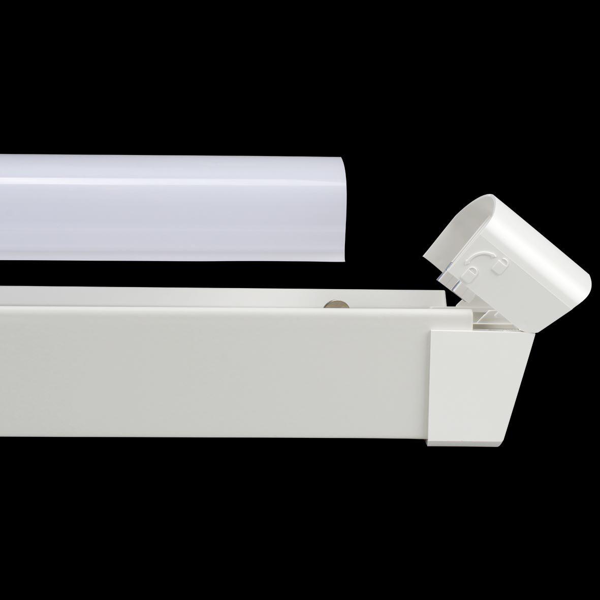 Liny Basic 3000K 130cm Weiß Von Designlight - Die Liny Basic ist eine robuste und energieeffiziente Industrieleuchte mit LED-Technologie, die f&uuml;r die Allgemeinbeleuchtung in Industrie- und Gesch&auml;ftsumgebungen mit warmwei&szlig;em Licht konzipiert wurde.