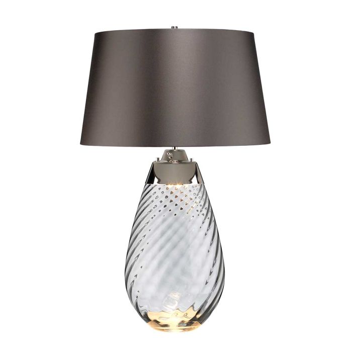 Lena 74cm Grau/Rauch tischlampe Von Elstead Lighting - Till basen ing&aring;r en utbytbar GU10 ljusk&auml;lla p&aring; 7W med 3000K varmvitt ljus och 620lm.