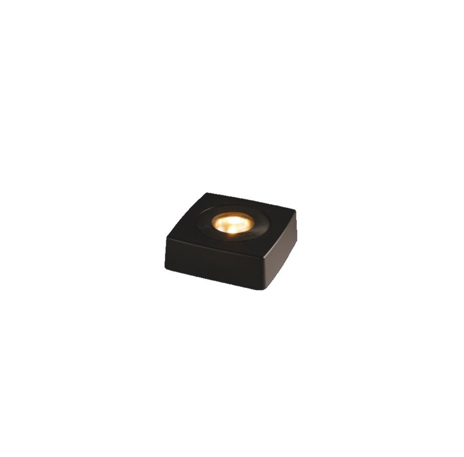Lichtplatte 11x11cm Schwarz Von Frilight - Die Lichtplatte wird komplett mit einem 2,2 m langen Kabel, Netzschalter und Stecker geliefert.