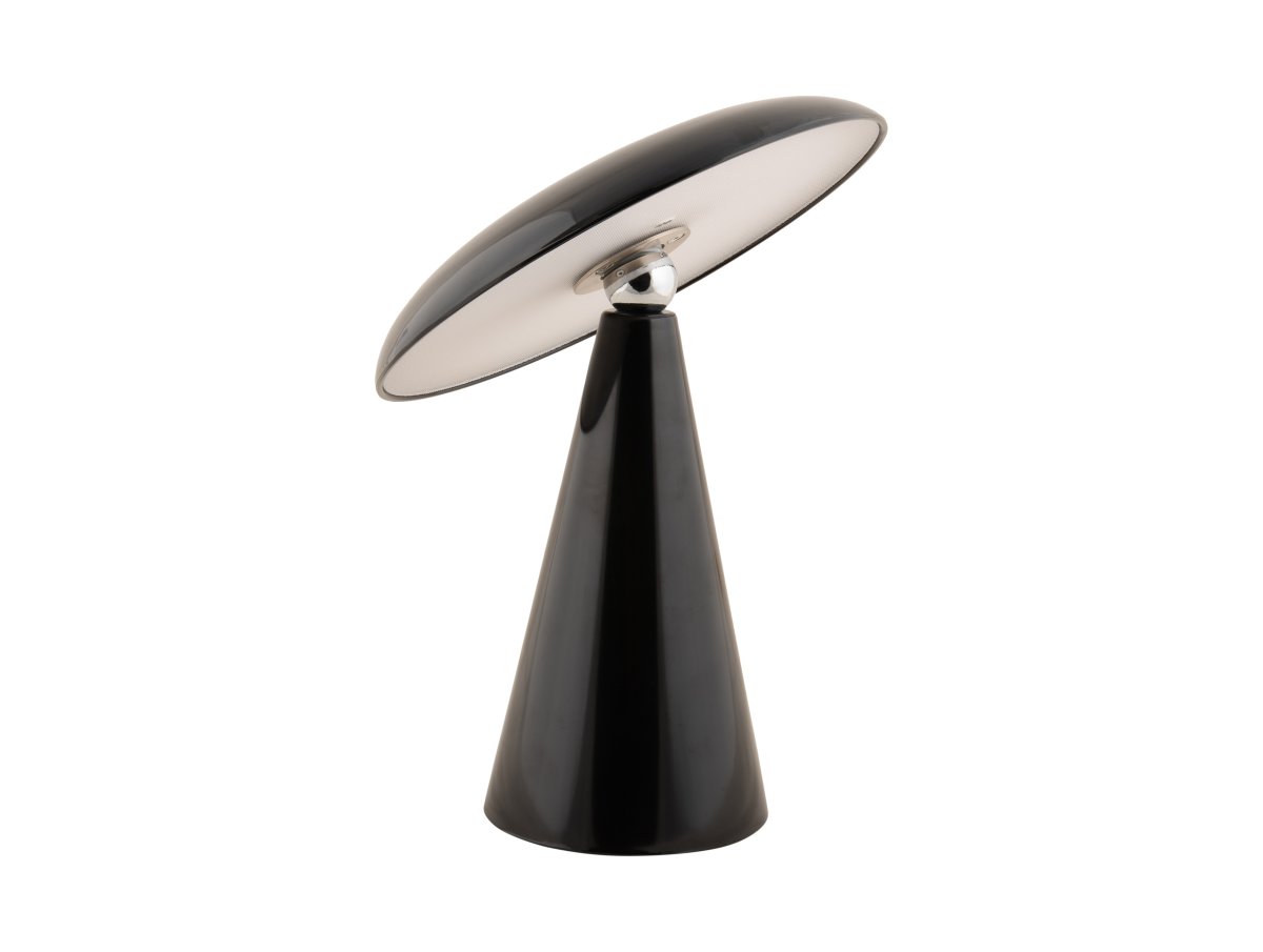 Phoebe LED 26cm Schwarz tragbare Von Leitmotiv - Die Lampe ist über die Touch-Taste auf dem Bildschirm in drei Stufen dimmbar und bietet nach vollständiger Aufladung bis zu 8 Stunden Licht.